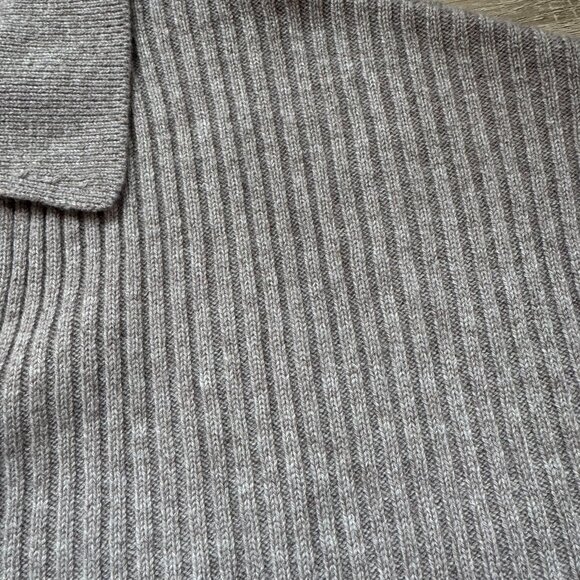 NWT Reformation Fantino Cashmere Sweater Collared Cardigan Oatmeal XS - Picture 15 of 16
